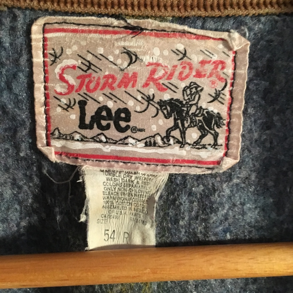 Vintage Lee Storm Rider Denim Blanket Lined Jacket